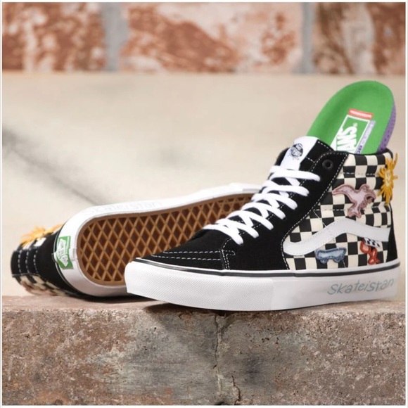 VANS X SKATEISTAN limited edition collab  pro skate shoes mens or womens sk8-hi - Picture 11 of 16
